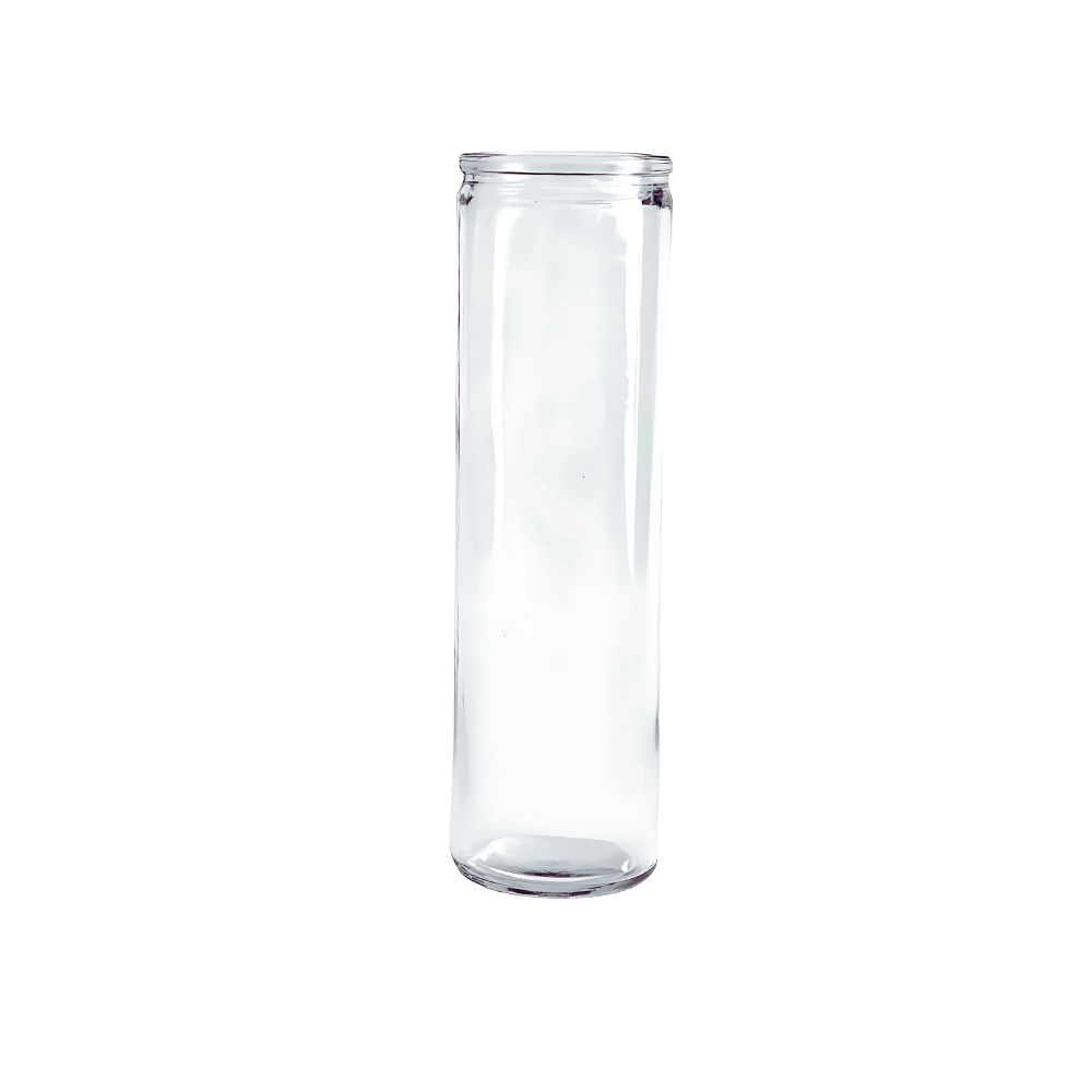 Vaso para Veladora Alto y Liso 6x20 cm