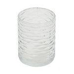 Frasco de Vidrio Rayado Tipo Veladora 220 ml