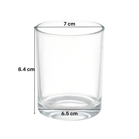 Vasos de Vidrio para Vela 220 ml