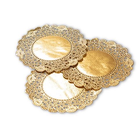 Blonda de Papel Oro para Postres o Decoración