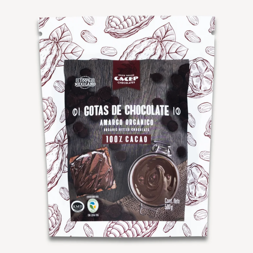 Gotas de Chocolate CACEP 100% Cacao 500 grs.