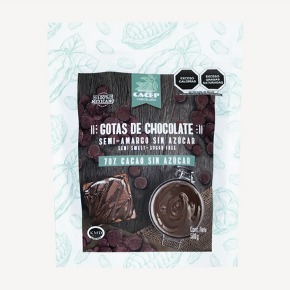 Gotas de Chocolate CACEP Semiamargo 70% 500 grs