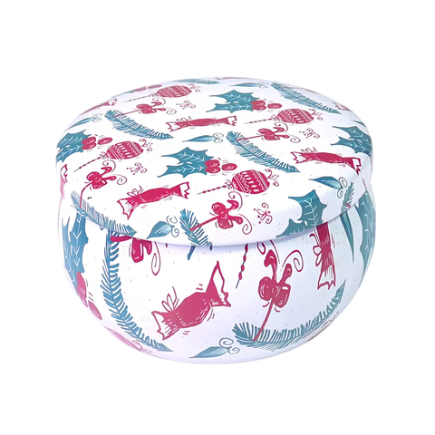 Lata para Vela Aluminio 4 oz. Navidad