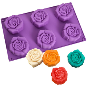 Molde Repostería 6 Rosas Abiertas