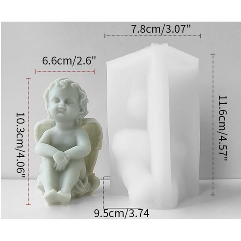 Molde Ángel Querubín Cupido 3D para Vela 10 CM