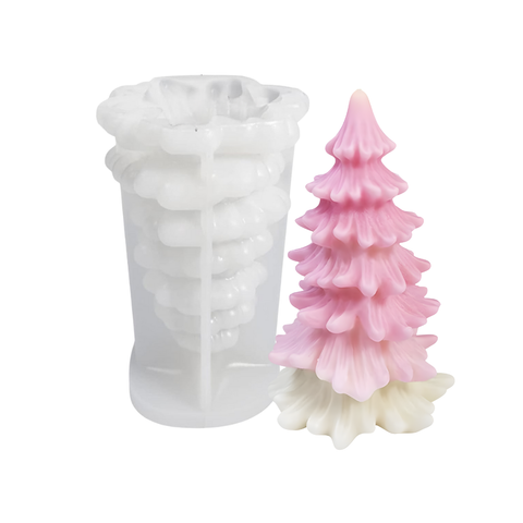 Molde Arbolito Navideño Delgado 3D