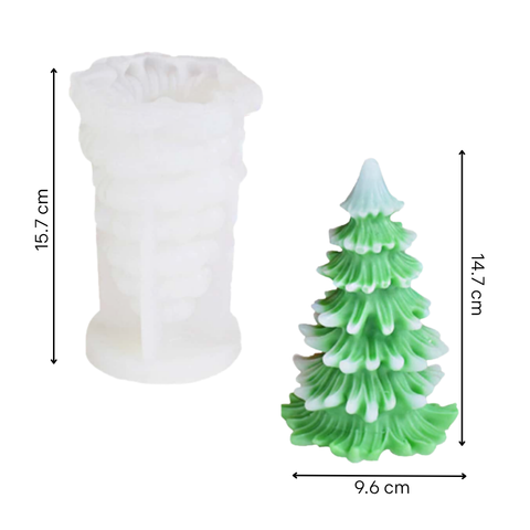 Molde Arbolito Navideño Delgado 3D