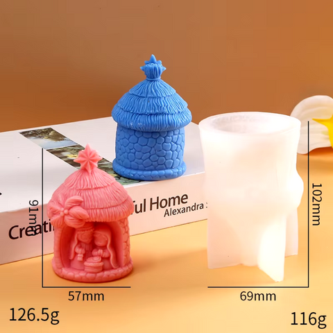 Molde Choza Nacimiento Navideño