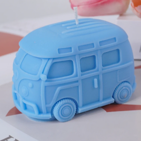 Molde de combi, molde para vela de Silicón Combi Minivan Retro 3D Camper