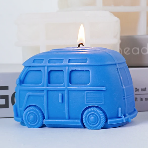 Molde de combi, molde para vela de Silicón Combi Minivan Retro 3D Camper