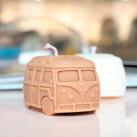 Molde de combi, molde para vela de Silicón Combi Minivan Retro 3D Camper