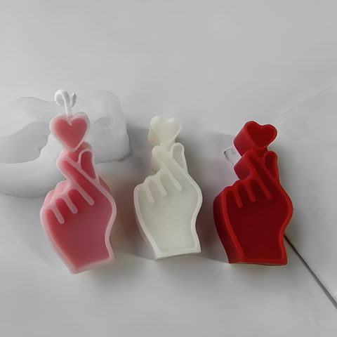 Molde Mini Corazón Coreano 3D para Vela Gesto de Amor