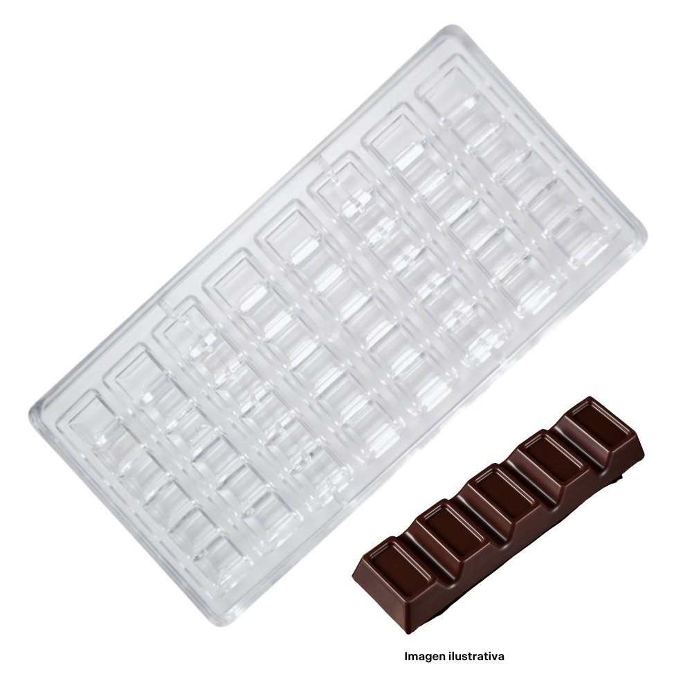 Molde para Barra de Chocolate Molde de Policarbonato Pro