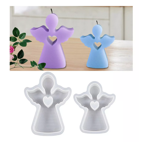 Molde de Silicón Ángel Celestial con Corazón 3D