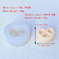 Molde de Galleta Orejita 3D para Fondant, Molde de Silicón para Vela