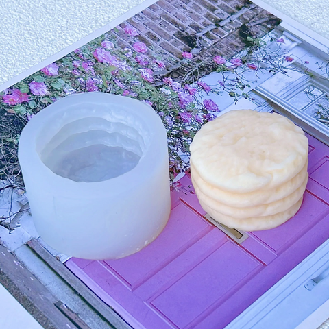 Molde de Galleta Polvorones 3D para Fondant, Vela de Silicón