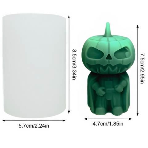 Molde Halloween Calabaza para Vela 3D de Silicón