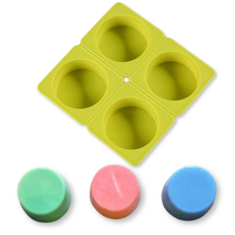 Molde de Silicón 4 Círculos Jaboneros 7 cm Artesanales