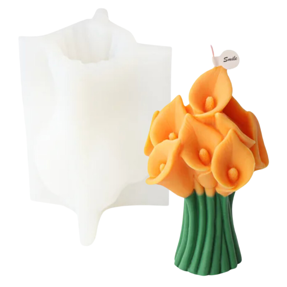 Molde de Silicón Ramo Floral Alcatraz 3D Grande