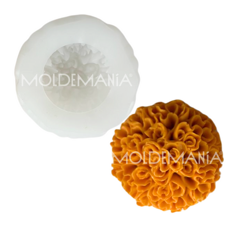 Molde de Silicón Flor de Cempasúchil Chico