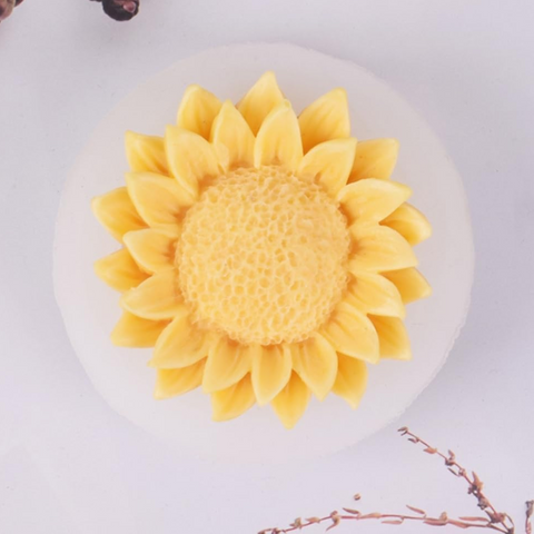 Molde Girasol 3D para Vela Molde de Silicón de 8cm