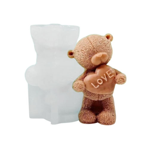 Molde Osito de Amor Corazón Love 3D