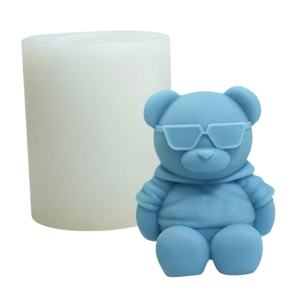 Molde Oso con Flow 3D con Lentes Cool Molde Silicón