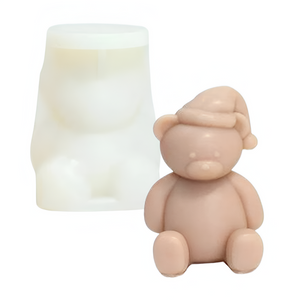 Molde Osito con Gorrito navideño Molde de Silicón