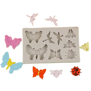 Molde Fondant Insectos y Mariposas