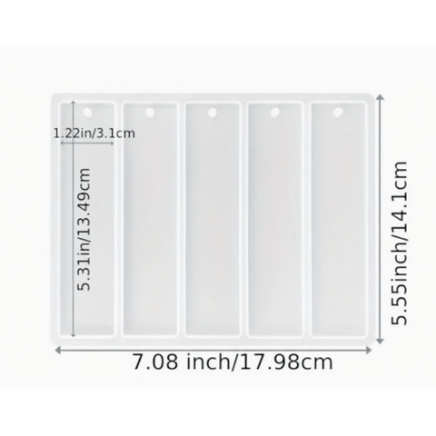 Molde 5 Separadores de Libro para Resina Molde de Silicón