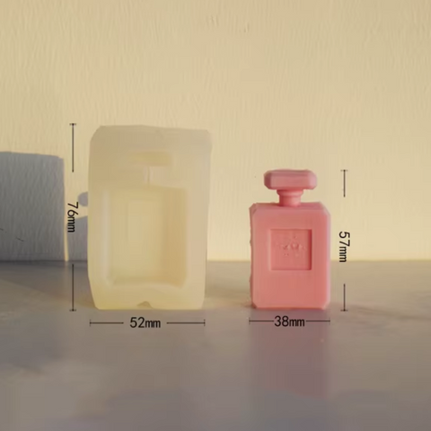 Molde Botella de Perfume 3D de Moda para Vela