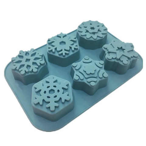 Molde 6 Copos de Nieve