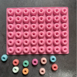 Molde de Mini Donitas de Silicón 48 donitas