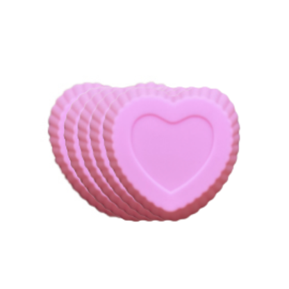 Juego de 6 Capacillos de Corazón (7cm)