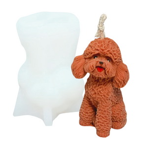 Molde Perrito Puddle 3D para Vela