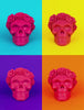 MOLDE CALAVERA CON FLORES 3D.MOLDE PARA VELAS.MOLDEMANIA