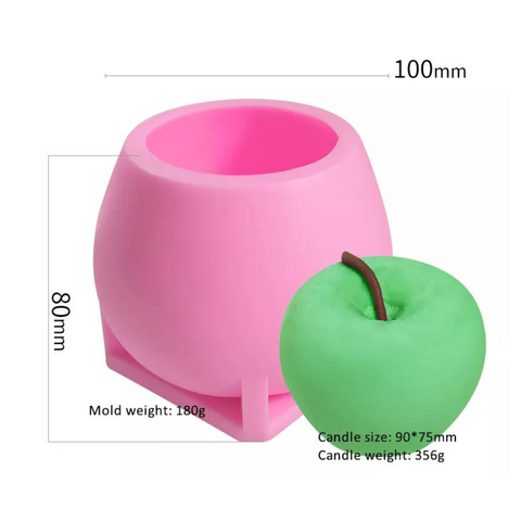 Molde de 3 manzanas 3D más palitos