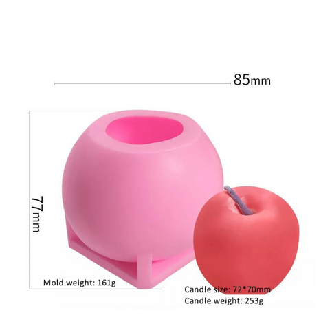 Molde de 3 manzanas 3D más palitos