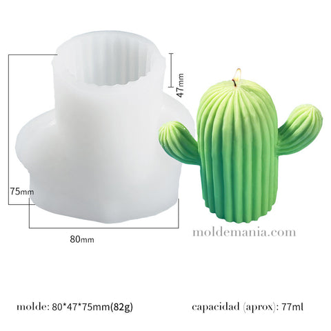 Moldes de Silicón Cactus para Vela Decorativa