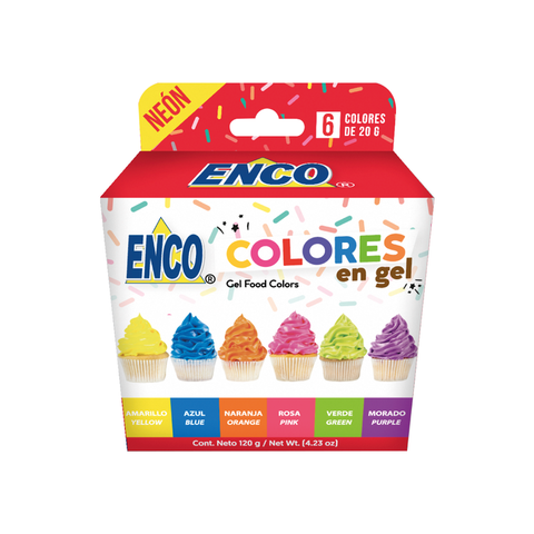 Kit Colores Neón Gel ENCO