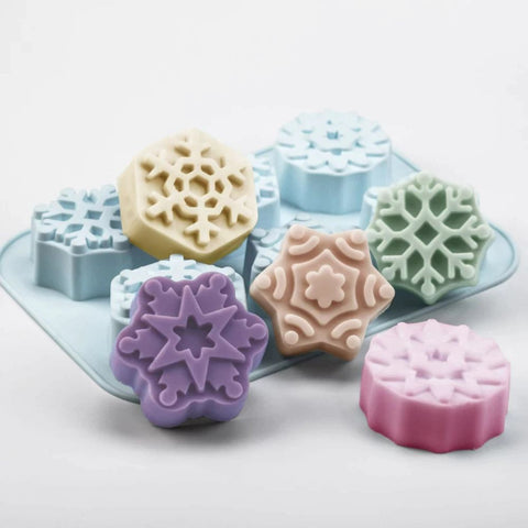 Molde 6 Copos de Nieve