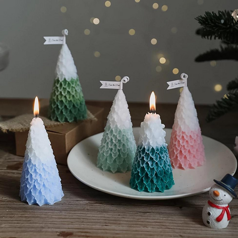 Molde Arbolito Navideño Hojitas 3D