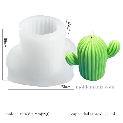 Moldes de Silicón Cactus para Vela Decorativa