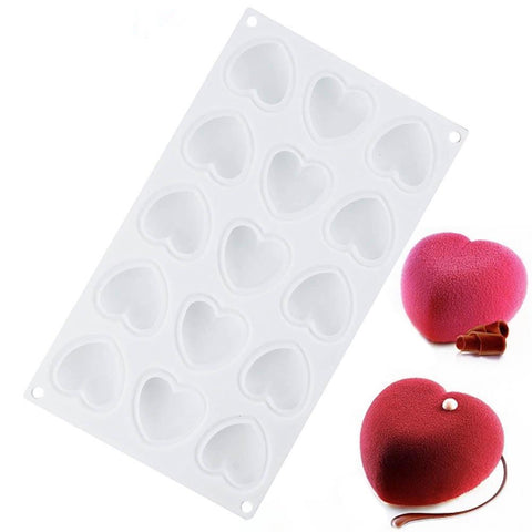 Molde 15 Corazones Fluffy
