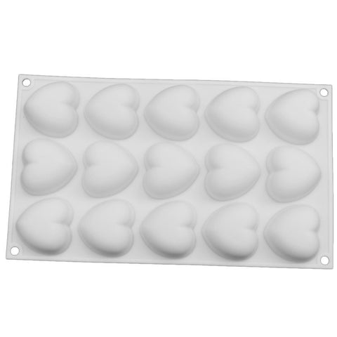 Molde 15 Corazones Fluffy