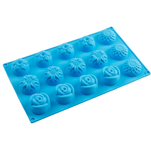 Molde de Silicón 15 Flores Primaverales