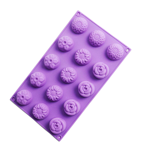 molde de silicon flores