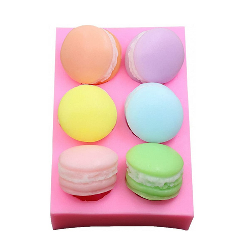 Molde Silicón 6 Macarrons Fondat