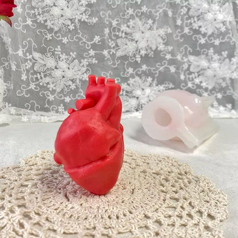 Molde Corazón Humano 3D Molde de Silicón