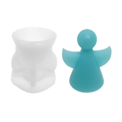 Molde de Angelito 3D para Vela, Molde de Silicón Ángel Celestial